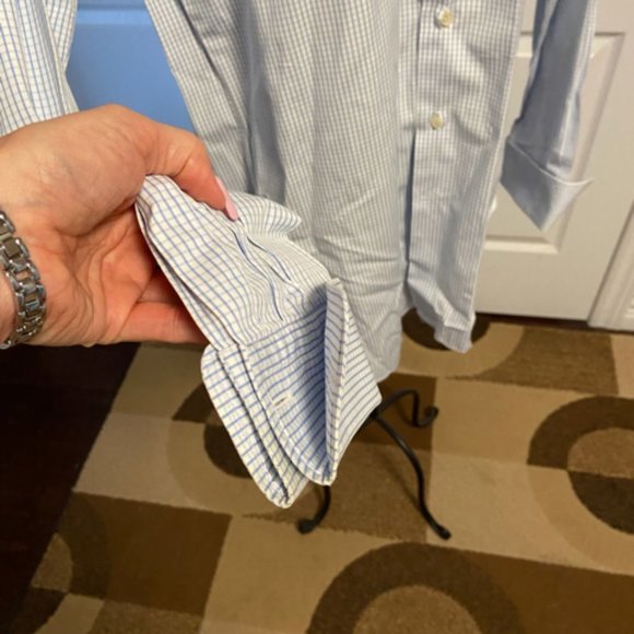 Aster Made in Italy Men's Blue Check European Size L EUC - Picture 3 of 16